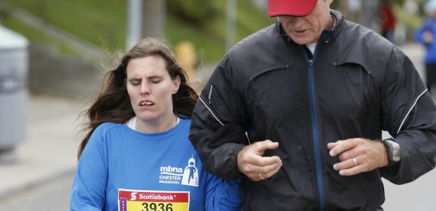 3. Scotia Marathon, October 18, 2015-Guiding Blind Runner Louise (23)